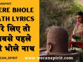 Mere Bhole Nath Lyrics in Hindi